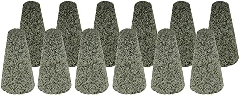 Weiler 68316 Tiger AO Type 17 Flat Tip Portable Grinding Cone, A24-R, 1 3/4" X 3" X 5/8-11, (Pack of 12)