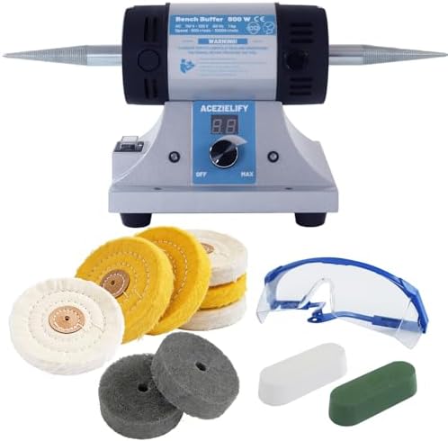 800W Jewelry Polisher, Variable Speed Bench Polishing Machine