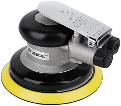 5" Air Random Orbital Sander, Dual Action Pneumatic Orbit Polisher Pro Grinding Sanding Tools Silver
