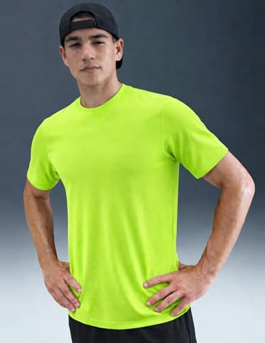 Liberty Imports 5 Pack Men's Active Quick Dry Crew Neck T Shirts