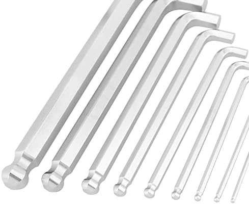 TONE Short Neck Ball End Hex Key Wrench Set L-type (Inch Size) BSB900S 9-Piece