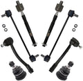 TRQ Front Steering & Suspension Kit Ball Joint Sway Bar Stabilizer Link Tie