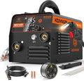 H HZXVOGEN 145A MIG Welder, 110V/220V Gasless MIG Welder Welding Machine, 3-in-1 Flux Core MIG/ARC/Lift TIG, Synergic Control, IGBT Inverter, LED Display