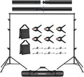NEEWER 8.5x10ft Adjustable Backdrop Stand Kit, Photography Background Support System with 4 Crossbars, 6 Spring Clamps, 6 Backdrop Clips, 2 Sandbags, and Carrying Bag for Photo Video Party Ceremony