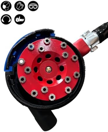 Diamond Grinding Cup Wheel for Hard Concrete Floor, Epoxy Coating Removal, 15 Aggressive Honeycomb Segments, 5 Inch 5/8”-11 Thread, 30/40 Grit