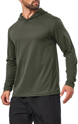 Men’s 5 Pack Sun Protection Long Sleeve Hoodie Rash Guard SPF Lightweight Quick Dry UV Shirts Outdoor Fishing Active Wear