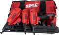 SENCO Pneumatic 4 Piece Finish Kit Includes 3 Air Powered Tools for Finish & Trim Projects: 15 GA finish nailer, 18 GA brad nailer, 18 GA stapler, and storage bag (10S0001N)