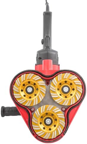 Electric Diamond Floor Grinder Polisher Machine, 3800W Electric Concrete Floor Grinder,6-Speed Adjustable, with 3 Diamond Wheels for Concrete, Marble, Granite, Cement & Thinset Removal