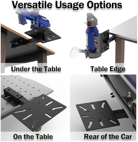 Mount Vise and Grinder, Suitable for use on Notching Machines, Grinders, Vises, Shears and Shrinkers, Wall and Table Top and Car Rear Fixed Mounting, Black