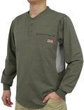 BOCOMAL FR Shirts for Summer Breathable Vented Mesh Flame Resistant Henley