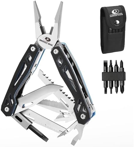 MOSSY OAK 21-in-1 Multitool, Stainless Steel Pliers with Pocket Knife