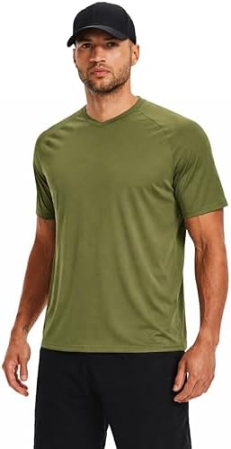 Liberty Imports 5 Pack Men's Active Quick Dry Crew Neck T Shirts