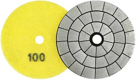 Electroplated Diamond Sanding Pad, 100Grit 3inch 75mm Grinding Disc Hook and Loop Backing for Stone Tile Glass Trimming & Metal Polishing & Wood Sanding (1 Piece)