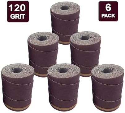 Ready-to-Wrap Sandpaper Rolls | 120 Grit | 6 Pack | for Supermax 16-32 Drum Sanders by Monarch Industrial