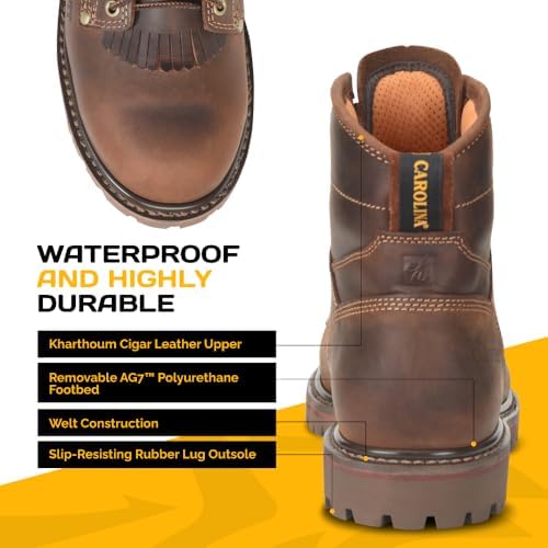 Carolina 28 Series 6" Waterproof Men's Work Boots, Composite Toe