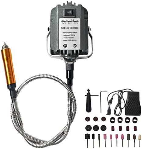 1000W Flex Shaft Rotary Tool with 500-30000RPM Hanging Grinder