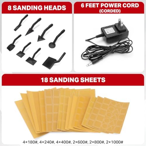 SHALL Pen Sander, Extra 24 pc Sandpaper