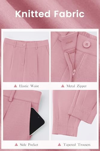 CFLONGE Womens Ankle Work Pants Trousers Casual Slacks