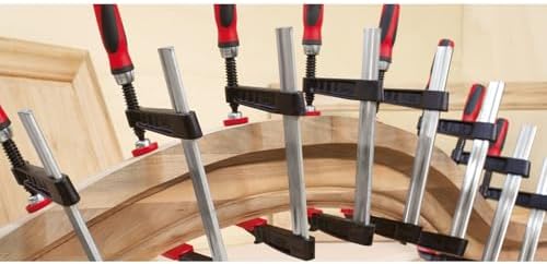 BESSEY TG7.024+2K Cast Jaw Clamp for Woodworking, F-style with Wood Handle, Carpentry, Home Improvement, and DIY Projects