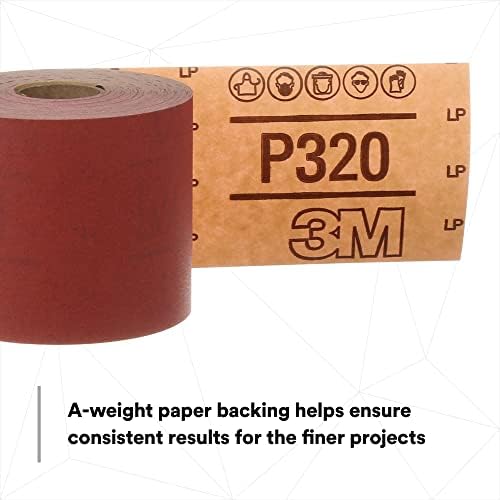 3M Red Abrasive Stikit Sheet Roll, 01681, P400, 2-3/4 in x 25 yd