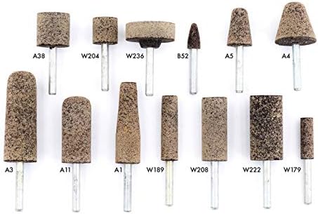 27414 1-1/2x2x1/4 Type W236 Resin Bonded Mounted Points A36Q, 10 Pack