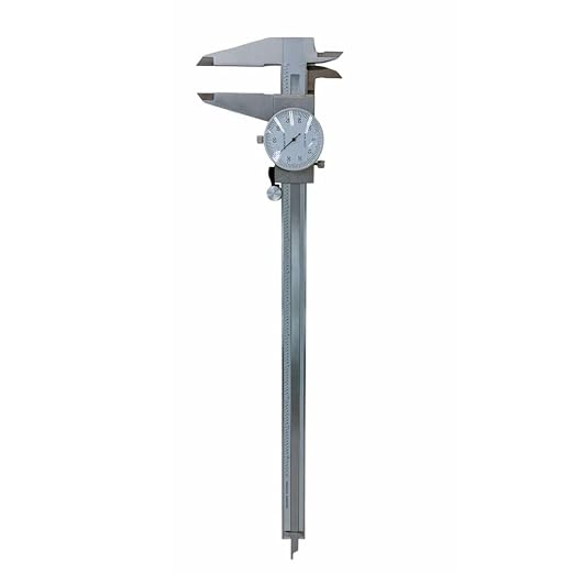 Stainless Steel 12" Mechanical Dial Caliper Measures Outside Inside Ruler Scale