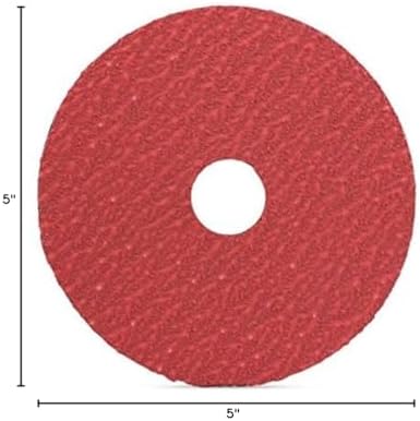 BHA 5" x7/8" Ceramic Resin Fiber Discs, 120 Grit - 25 Pack