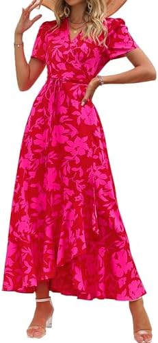 PRETTYGARDEN Women's Boho Floral Summer Maxi Dresses