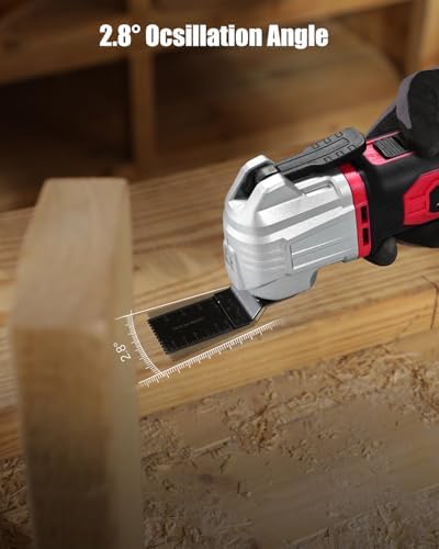 AVID POWER Cordless Oscillating Tool 20V Battery Powered Oscillating Multitool with 2.8° Oscillation Angle, Variable Speed Oscillating Saw w/ 28 Pcs Accessories for Scraping/Cutting & Sanding