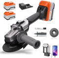 Angle Grinder Cordless 20V with 2*5.0Ah Batteries & Charger Brushless Motor