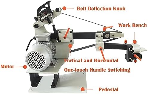 Belt Sander 2Hp Variable Speed Power Bench Sander 2"X72" Belt Sander for Metal Working Knife Making with 3 Grinding Wheel and Base 220V