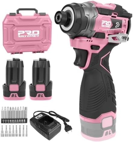 Prostormer 17V Cordless Impact Driver Set, 140Nm Brushless Screwdriver