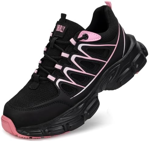 Hogent Steel Toe Shoes for Men Women - Non Slip & Lightweight Work Shoes