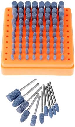 Abrasive polishing tools 100pcs Abrasive Mounted Stone Point Grinding Head Wheel for Mould Finish Polish Die Grinder Rotary Tools 3mm Shank