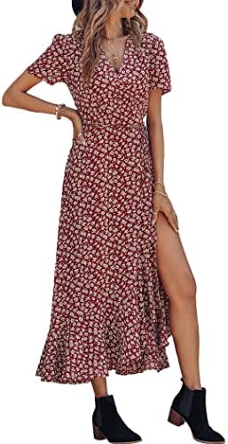 PRETTYGARDEN Women's Boho Floral Summer Maxi Dresses