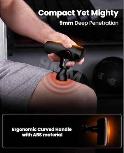 BOB AND BRAD M7 Plus Mini Massage Gun with Heat, FSA Eligible & HSA Approved Deep Tissue Percussion Massager for Back & Neck Stiffness - Portable, Quiet, Ultra-Lightweight