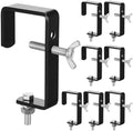Zonon 8 Pack Square Tube Truss Clamp Hook, Heavy Duty Stage Light Clamp for Square Truss 40-60mm OD, Galvanized Iron DJ Light Holder for Moving Head Par Spotlight, 88 Lbs / 40kg Load (Black)