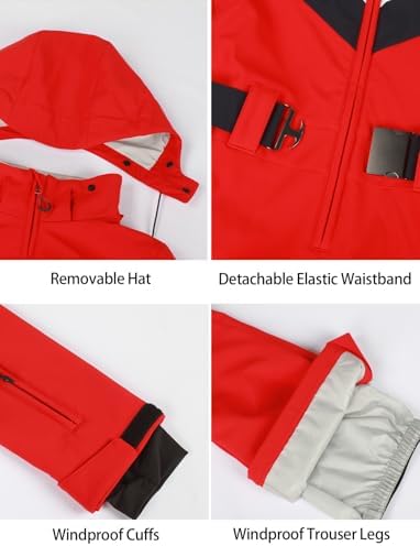 GSOU SNOW Womens Ski Suit One Piece Jumpsuit Snow Jacket Waterproof
