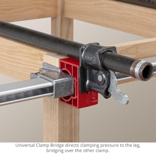 Woodpeckers Universal Clamp Bridges 24-Pack, Stack & Cross Clamps for Complex Glue-Ups, Works with Pipe, Parallel Jaw, Bar & F-Clamps, Improves Alignment & Pressure, Made in USA UCB-23X2