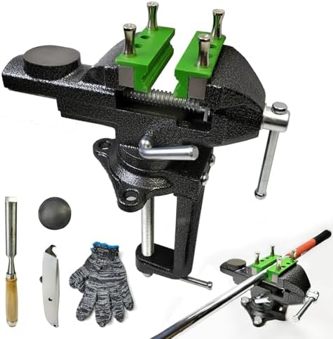 Golf Club Regripping Kit, Optional Professional or Basic Golf Grip Replacement Tools, 2-In-1 Bench Vise or Mini Table Vise, Fixed Rubber Clip, Hook Blade, Grip Tape Remover