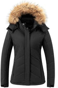 Wantdo Women's Waterproof Ski Jacket Warm Puffer Jackets Snow Winter Coat