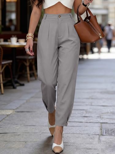 BTFBM Business Casual Outfits for Women Tapered Work Pants