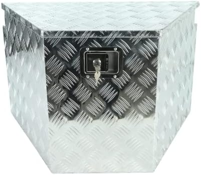 BLACKHORSE-RACING 29inch Heavy Duty Aluminum Trailer Tongue Tool Box for Pick Up Truck Bed RV ATV with Lock & Keys -Silver（29" L x 17" W x 18" H）