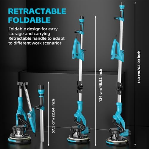 Electric Drywall Sander with Vacuum Dust Collector,Popcorn Ceiling Removal