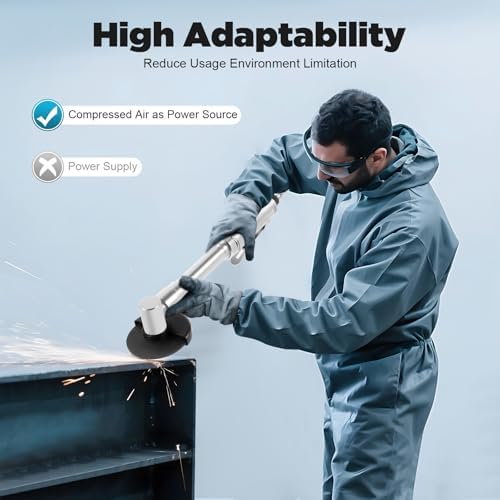 Generic 3” Pneumatic Cut Off Tool,Long Handle Pneumatic Cut Off Tool,18000RPM 1/4 Air Pneumatic Angle Die Grinder Polisher Cutting Tool for Automobile Repair,Hardware Processing