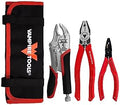 VAMPLIERS 3-PC Specialty Screw Extraction Pliers Set: Includes 8" PRO Linesman Pliers, JAWZ 7.5" Vise-Grip Locking Pliers, BRUTE 6.25" Black Oxide Finish Pliers + Vampliers Tool Pouch: VT-002-S3BP.