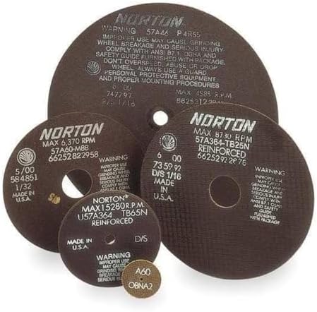 Abrasive -Off Wheel, Type 1, 7 in Dia, 0.0625 in Thick, 1 1/4 in Arbor Hole Size, Aluminum Oxide - 1 Each