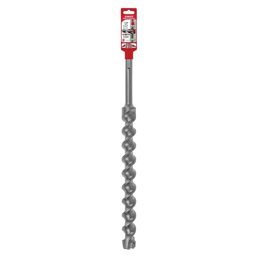 Diablo Rebar Demon SDS-Max 4-Cutter Carbide-Tipped Hammer Drill Bit - 1-1/2" Diameter, 21" Length, 16" Working Length - DMAMX1360