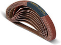 POWERTEC 1/2 x 18 Inch Sanding Belts, 20PK, 180 Grit Aluminum Oxide Belt Sander Sanding Belts for Air File Belt Sander, Woodworking, Knife Sharpening, Metal Polishing (401818)