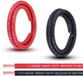 1/0 Gauge Battery Cable, 5FT Red + 5FT Black 1/0 AWG Pure Copper Wire Welding Cable, for Automotive, Battery, Solar and Generator, Standard USA OFC Wire